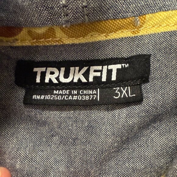 TRUKFIT Camo Hooded Button Up Shacket 3XL Skate Streetwear Long Sleeve Tan Brown - Picture 5 of 8